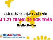 Bài 1.21 SGK Toán 11 tập 1 Kết nối tri thức